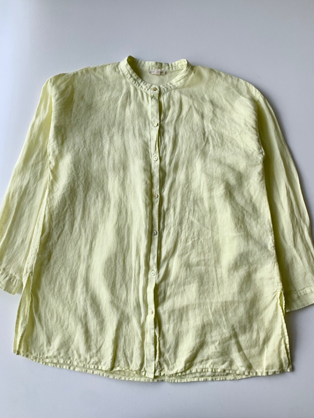 Eileen Fisher 100% Organic Linen Blouse size S Button down - Picture 4 of 9